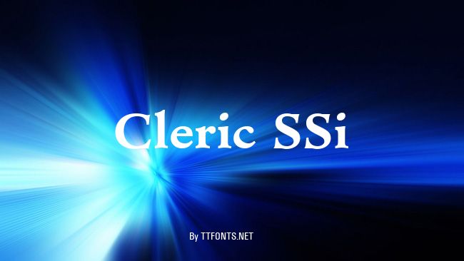 Cleric SSi example